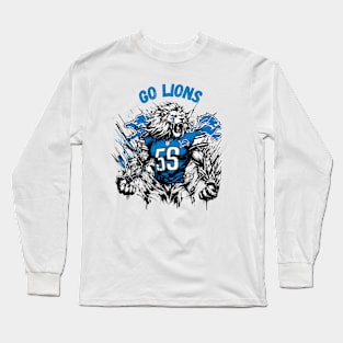 Go Lions! Detroit Lions Football Long Sleeve T-Shirt